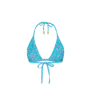 Gathered Stitch Bralette Bikini Top - Ocean Kisses