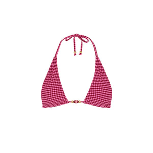 Classic Tie Halter Bikini Top - Cherry Kiss