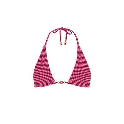 Classic Tie Halter Bikini Top - Cherry Kiss