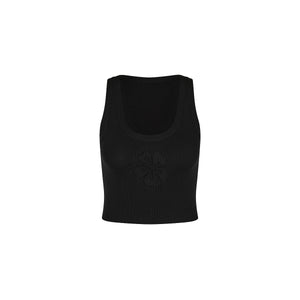 Embossed Knit Tank - Twilight Black
