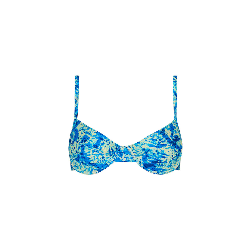 Ditzy Underwire Bra Bikini Top - Tidal Glow