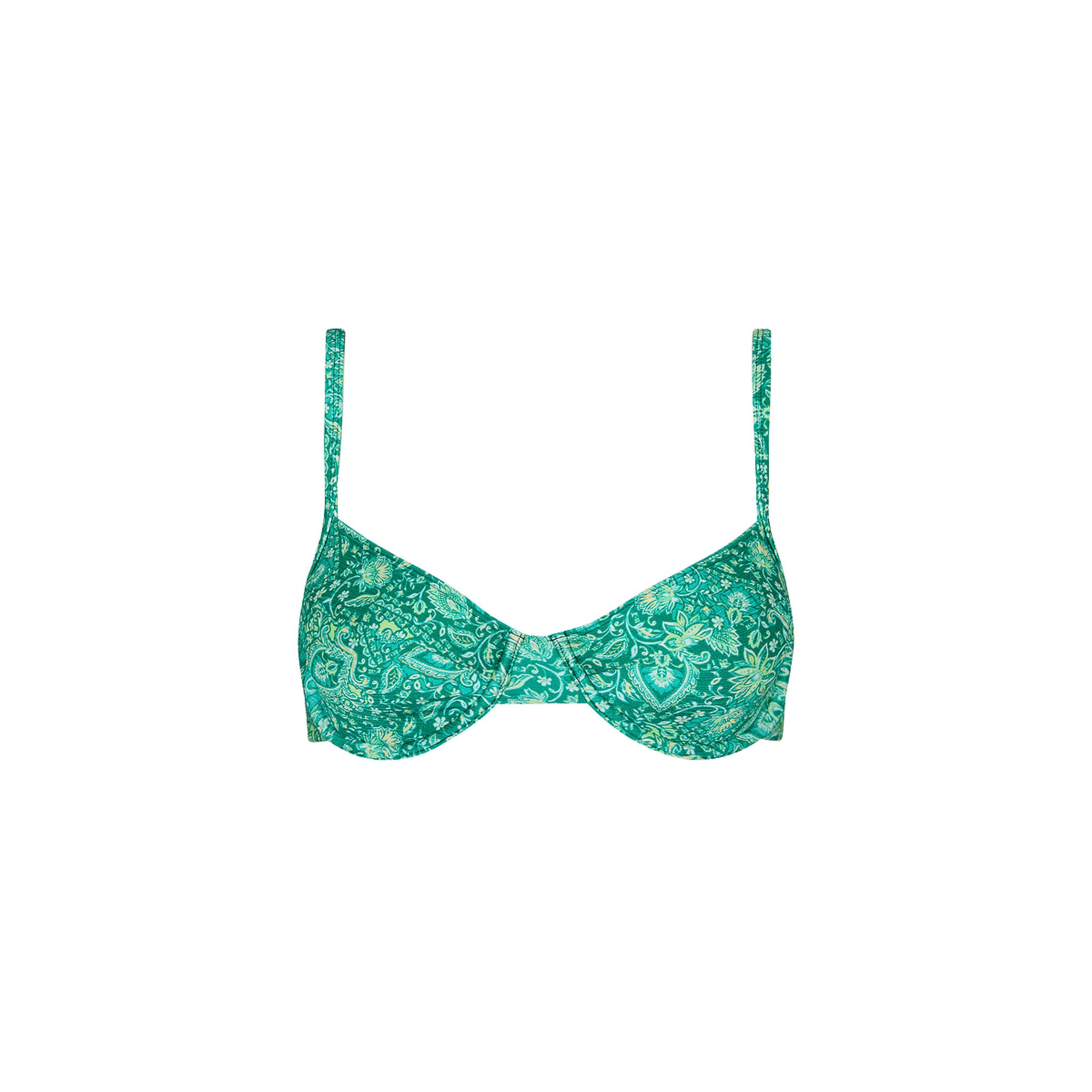 Ditzy Underwire Bra Bikini Top - Emerald Aura –Kulani Kinis