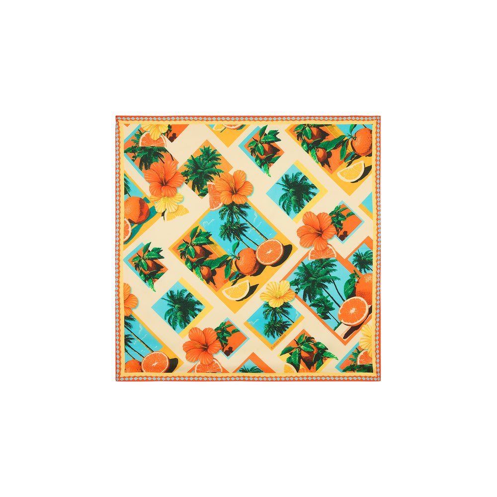 Summer Bandana Scarf Top - Citrus Sea
