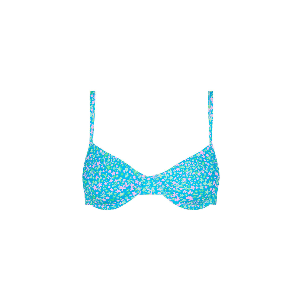 Ditzy Underwire Bra Bikini Top - Ocean Kisses