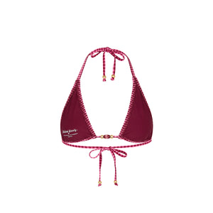 Classic Tie Halter Bikini Top - Cherry Kiss