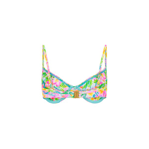 Double Ruffle Underwire Bikini Top - Summer Daydreams