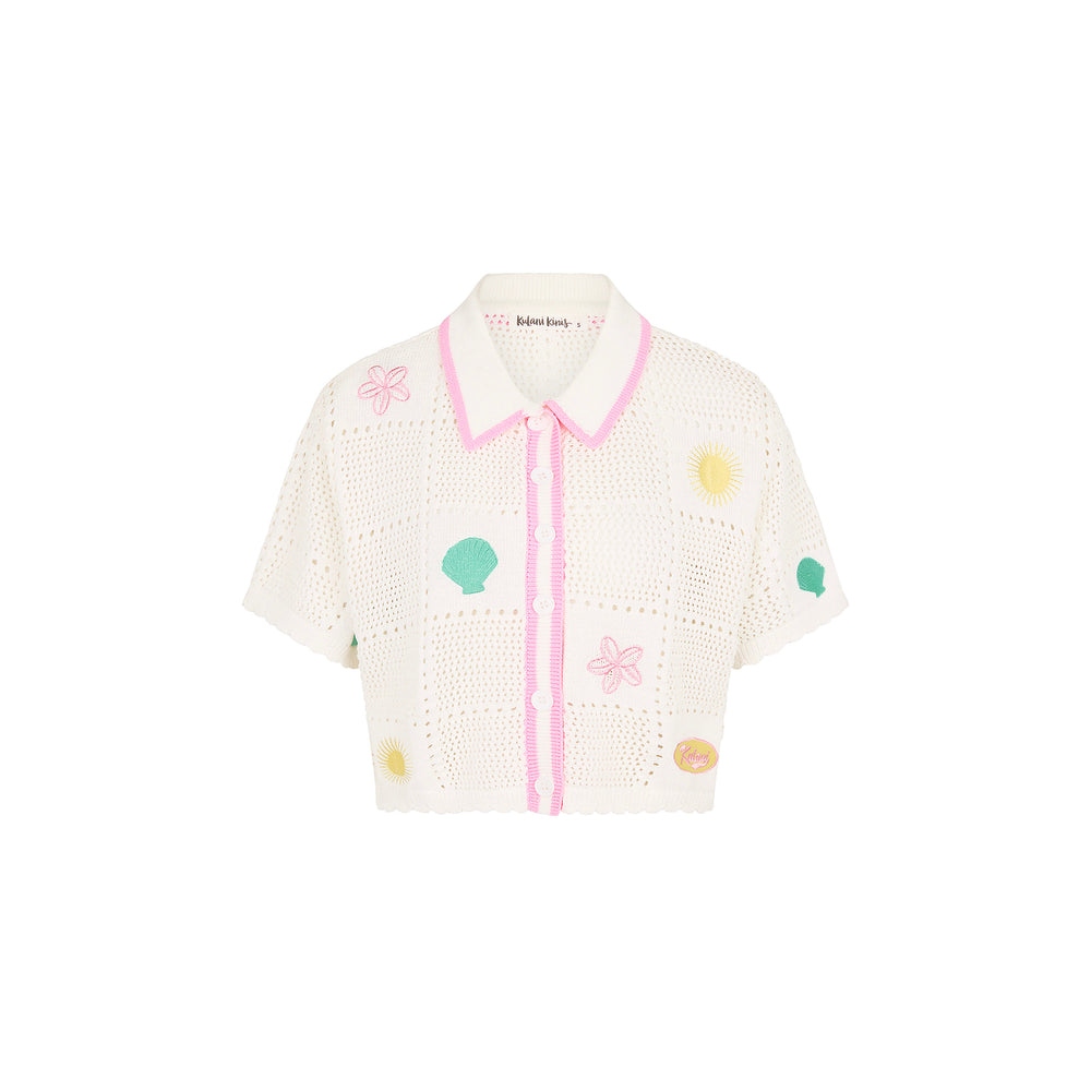 Embroidered Knit Shirt - Seashell Springs