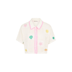 Embroidered Knit Shirt - Seashell Springs