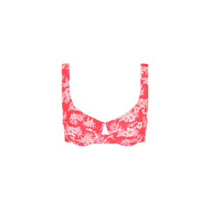 Underwire Tie Back Bikini Top - Island Punch