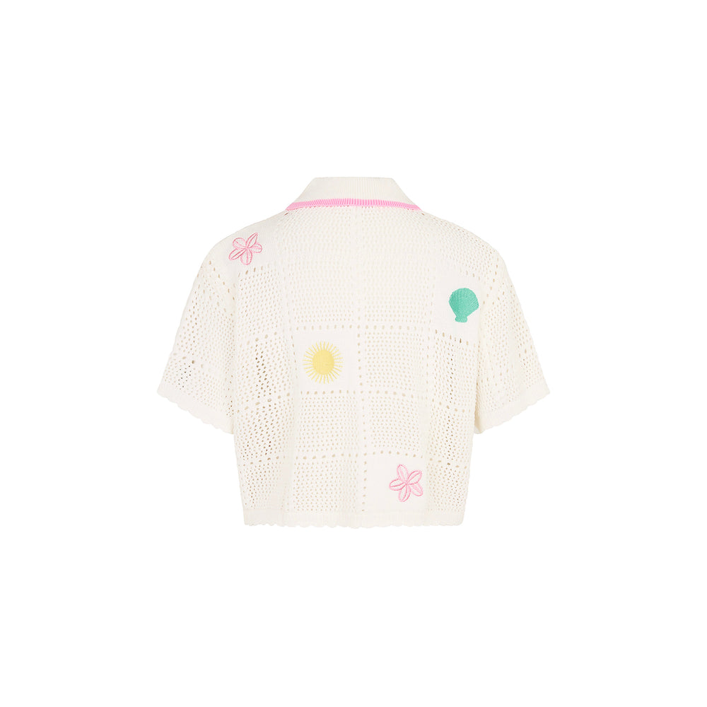Embroidered Knit Shirt - Seashell Springs