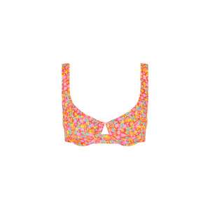 Underwire Tie Back Bikini Top - Bubble Pop
