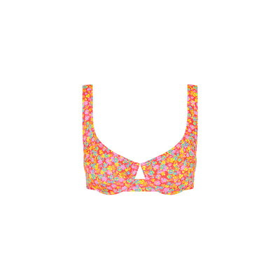 Underwire Tie Back Bikini Top - Bubble Pop