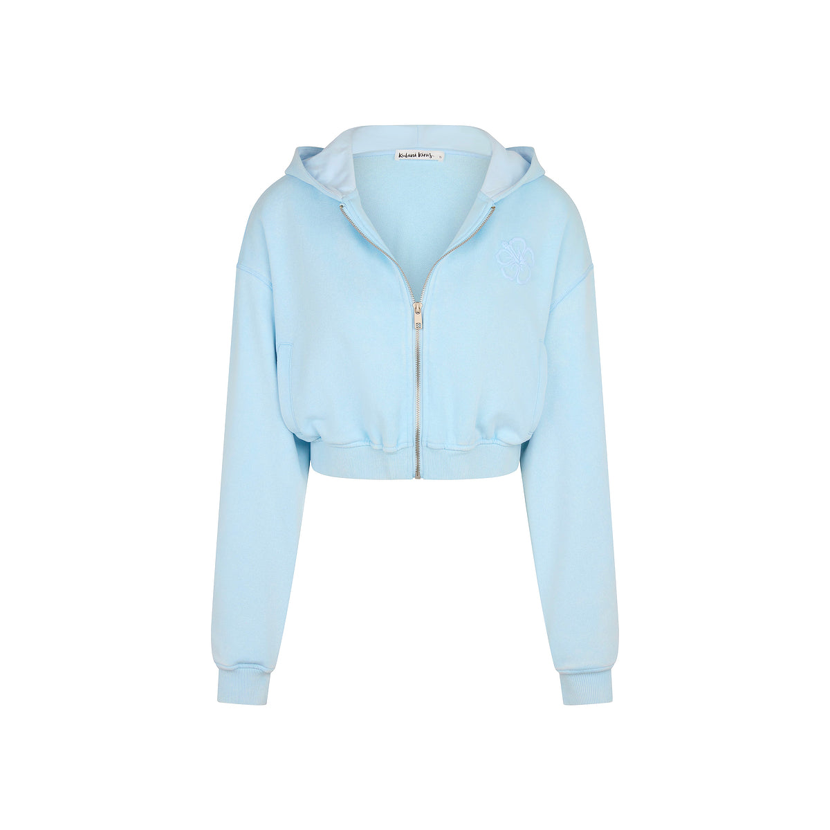 Cropped Zip Through Hoodie - Baby Bluebell –Kulani Kinis