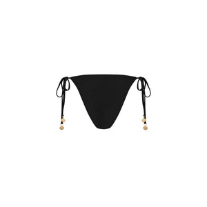 Ring Cheeky Tie Bikini Bottom - Twilight Black