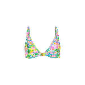 Underwire Triangle D+ Cup Bikini Top - Summer Daydreams