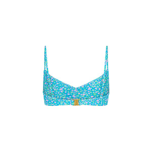 Gathered Mini Crop Bikini Top - Ocean Kisses