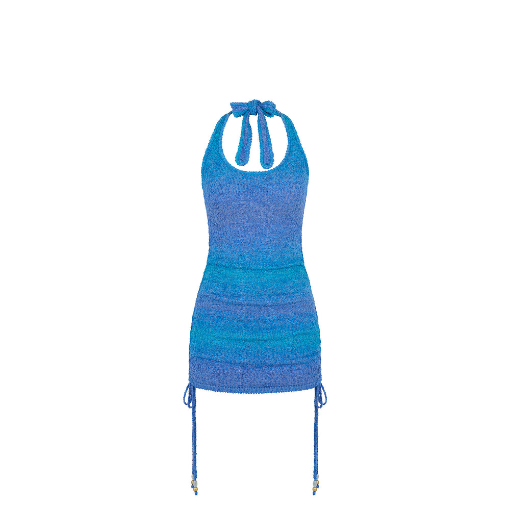 Oceana Knit Mini Dress - Blue Illusion