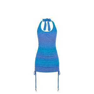 Oceana Knit Mini Dress - Blue Illusion