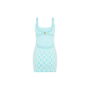 Open Back Knit Mini Dress - Sun Spell