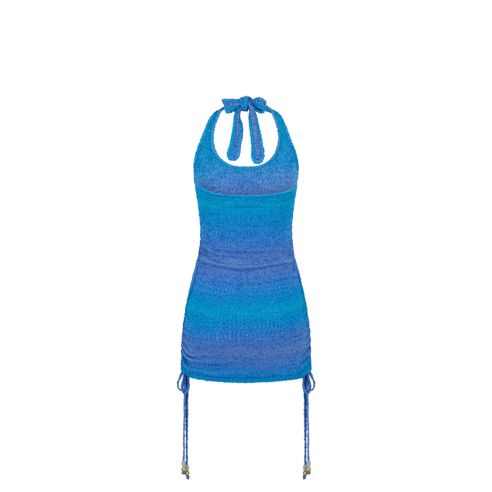 Oceana Knit Mini Dress - Blue Illusion