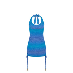 Oceana Knit Mini Dress - Blue Illusion