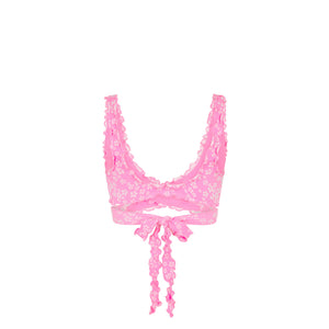 Lettuce Edge Wrap Bikini Top - Sugar Sprinkle