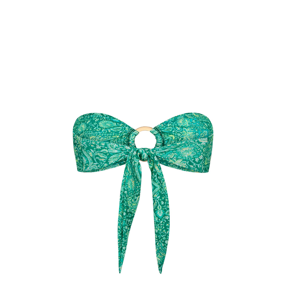 Strapless Bandeau Bikini Top - Emerald Aura