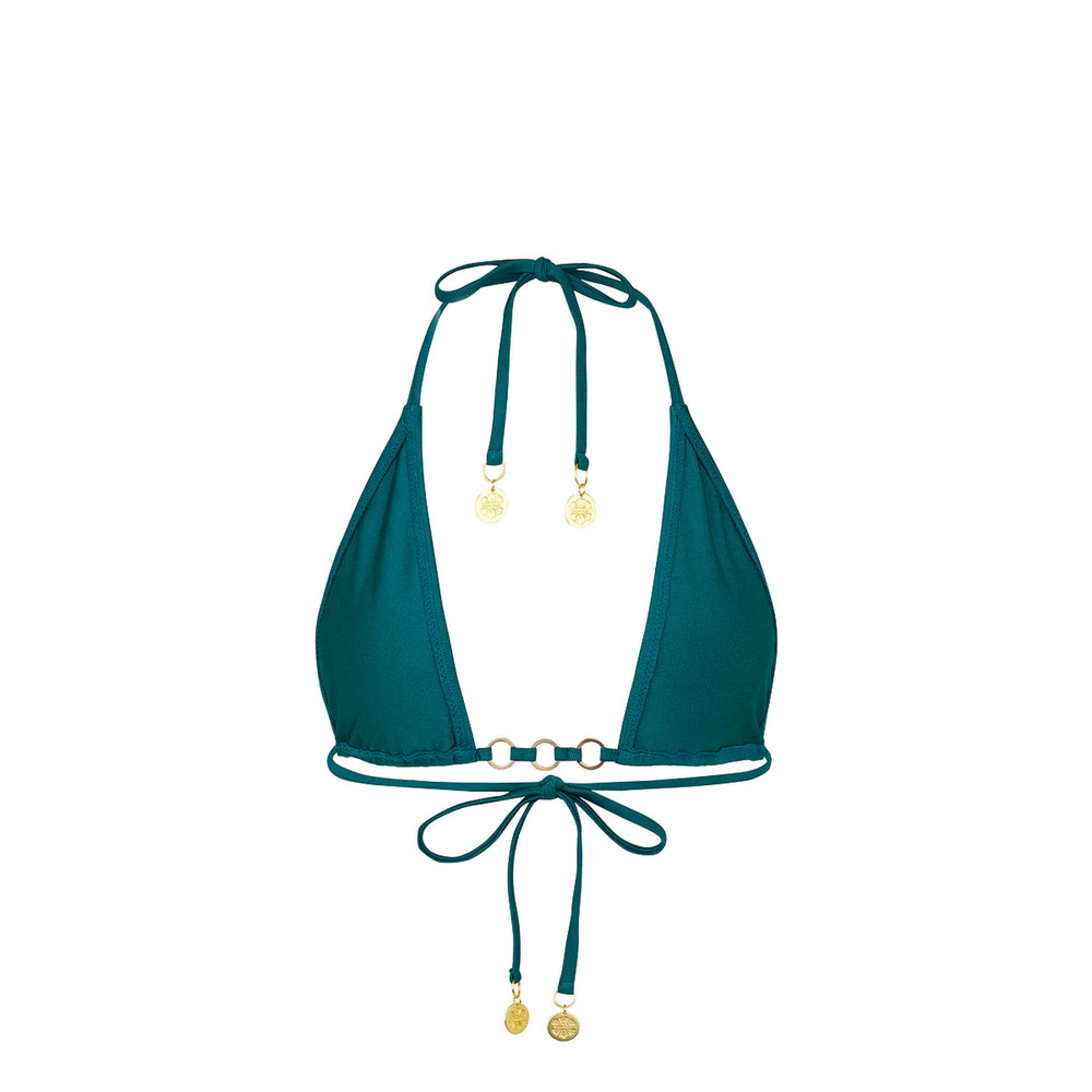 Trio Ring Triangle Bikini Top - Laguna Haze