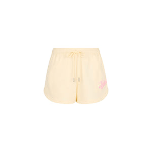 Puff Paint Track Shorts - Buttercream