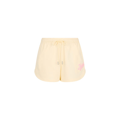 Puff Paint Track Shorts - Buttercream