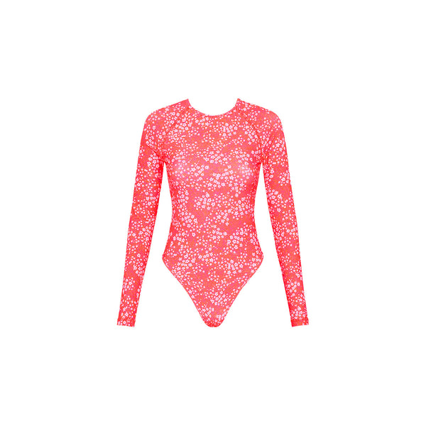 Long Sleeve Surf Suit - Coral Crush