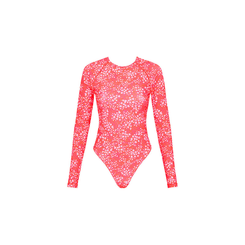Long Sleeve Surf Suit - Coral Crush
