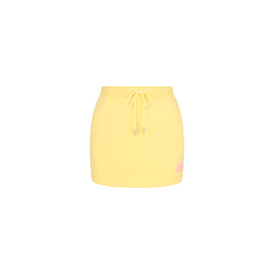 Terry Track Mini Skirt - Custard Cloud