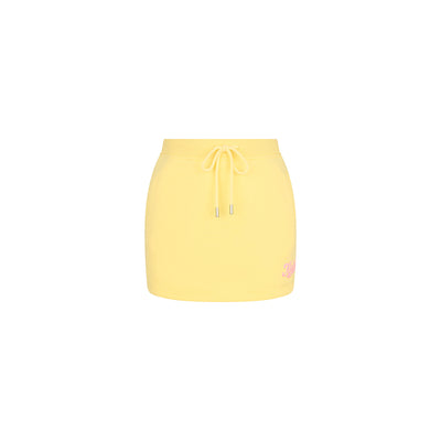 Terry Track Mini Skirt - Custard Cloud