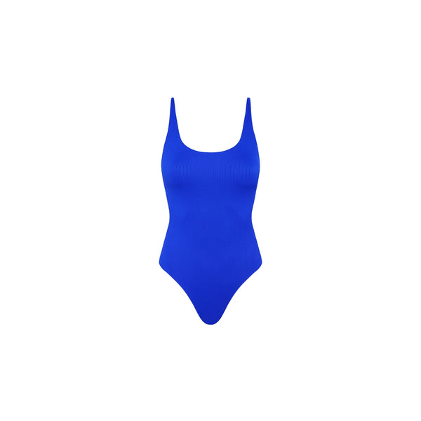 One Piece Swimwear - Ocean Blue Ribbed