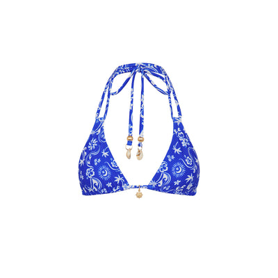 Simple Strap Halter Bikini Top - Surfside