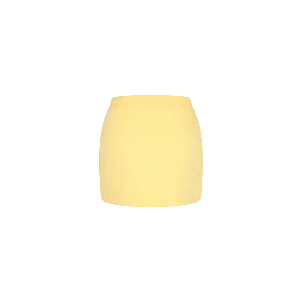 Terry Track Mini Skirt - Custard Cloud