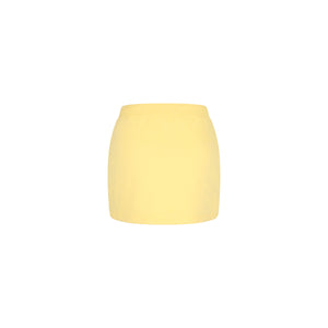 Terry Track Mini Skirt - Custard Cloud