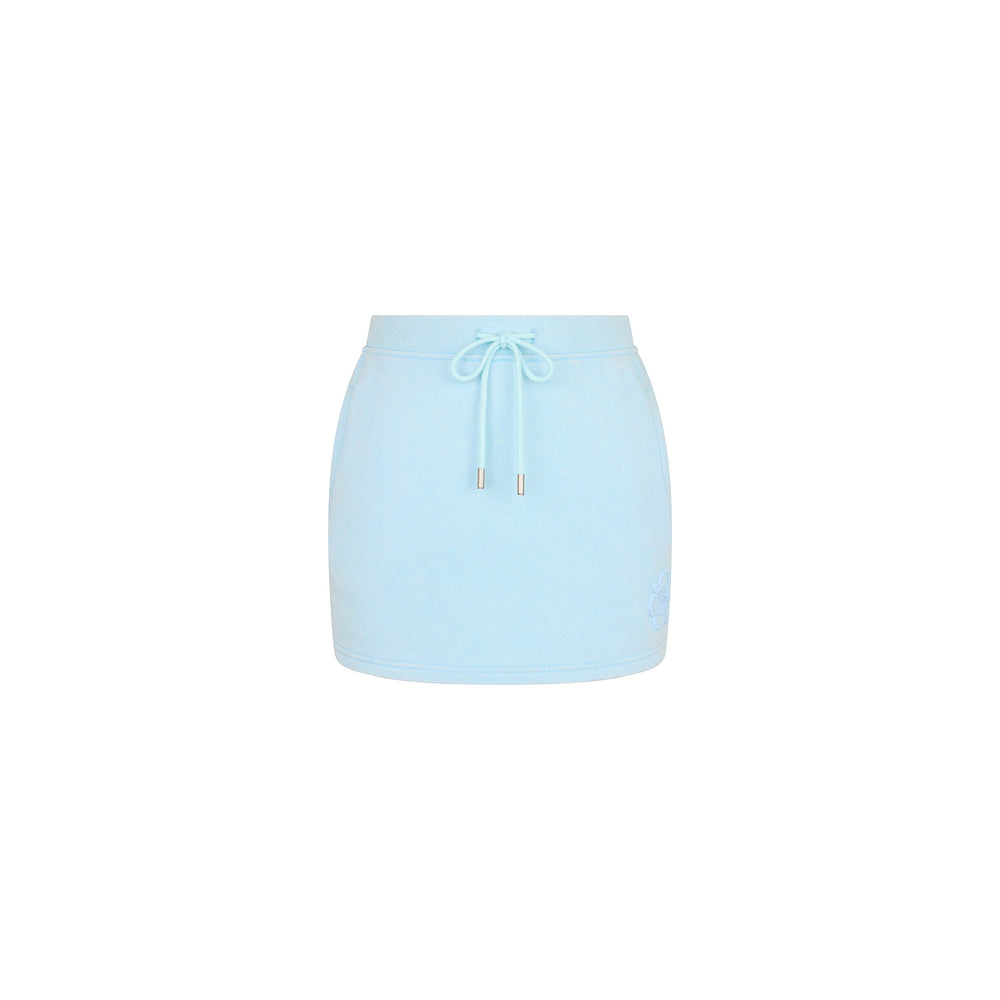 Terry Track Mini Skirt - Baby Bluebell