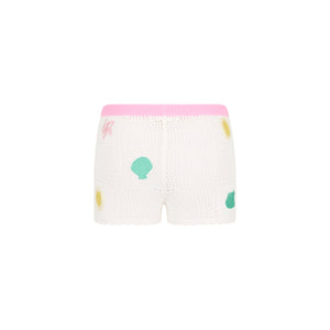 Embroidered Knit Shorts - Seashell Springs