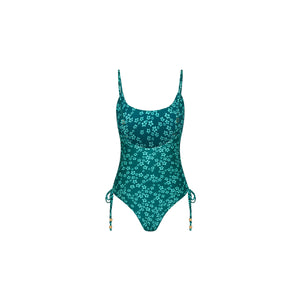 Ruched Tie Side Cheeky One Piece - Moonkiss