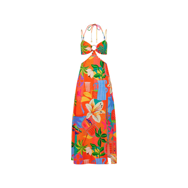 Beaded Cut Out Maxi Dress - Havana Haven