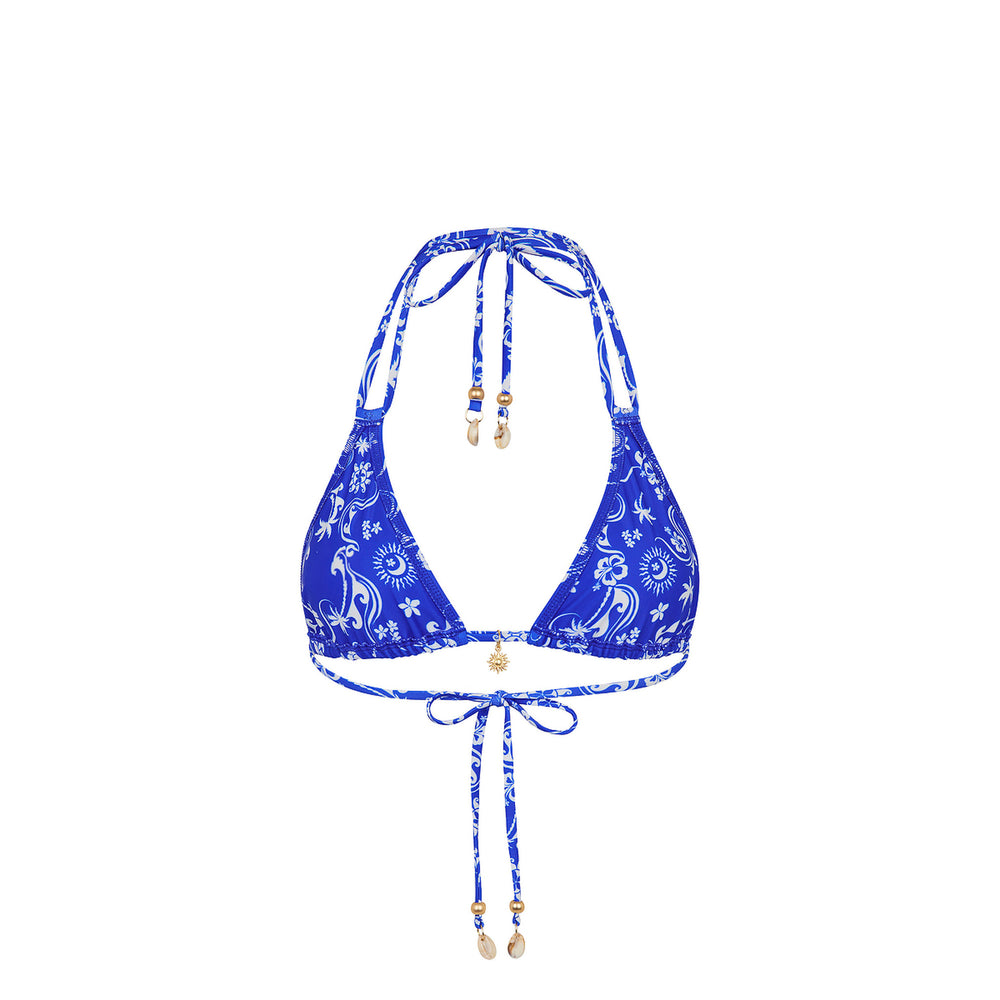 Simple Strap Halter Bikini Top - Surfside