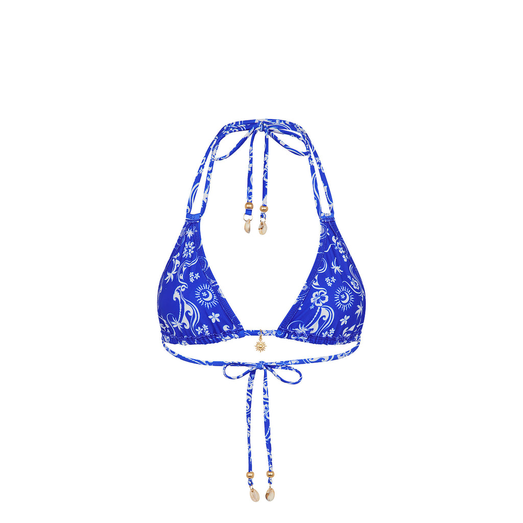 Simple Strap Halter Bikini Top - Surfside