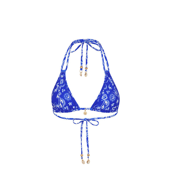 Simple Strap Halter Bikini Top - Surfside