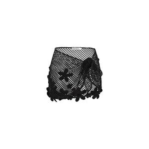 Applique Crochet Sarong - Midnight Shell