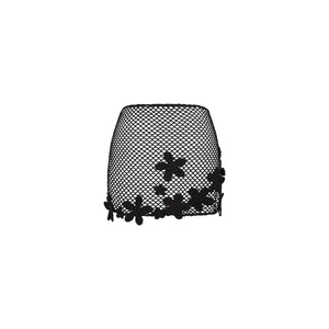 Applique Crochet Sarong - Midnight Shell