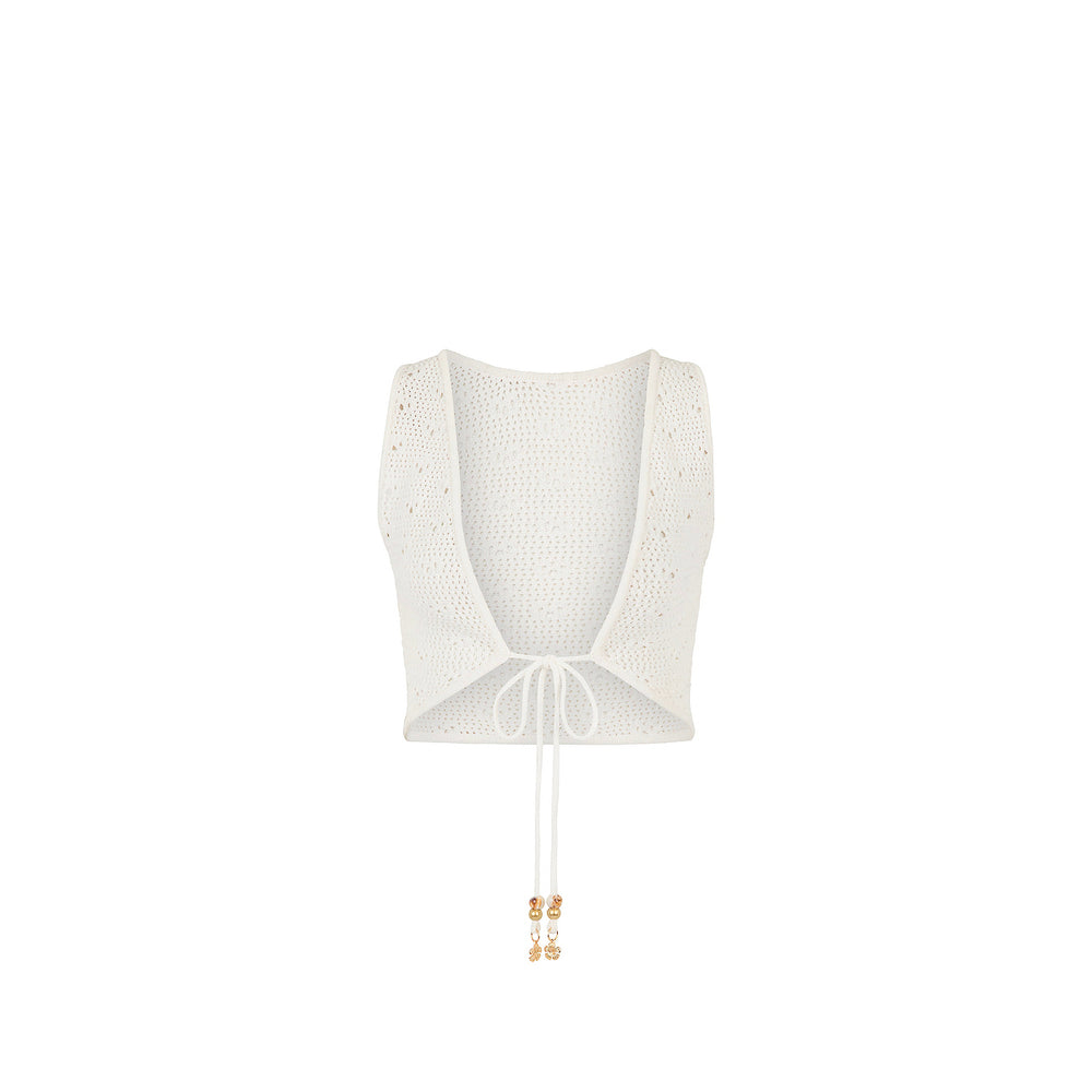 Seaside Knit Top - Whipped White