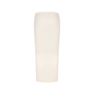 Applique Knit Maxi Skirt - Whipped White
