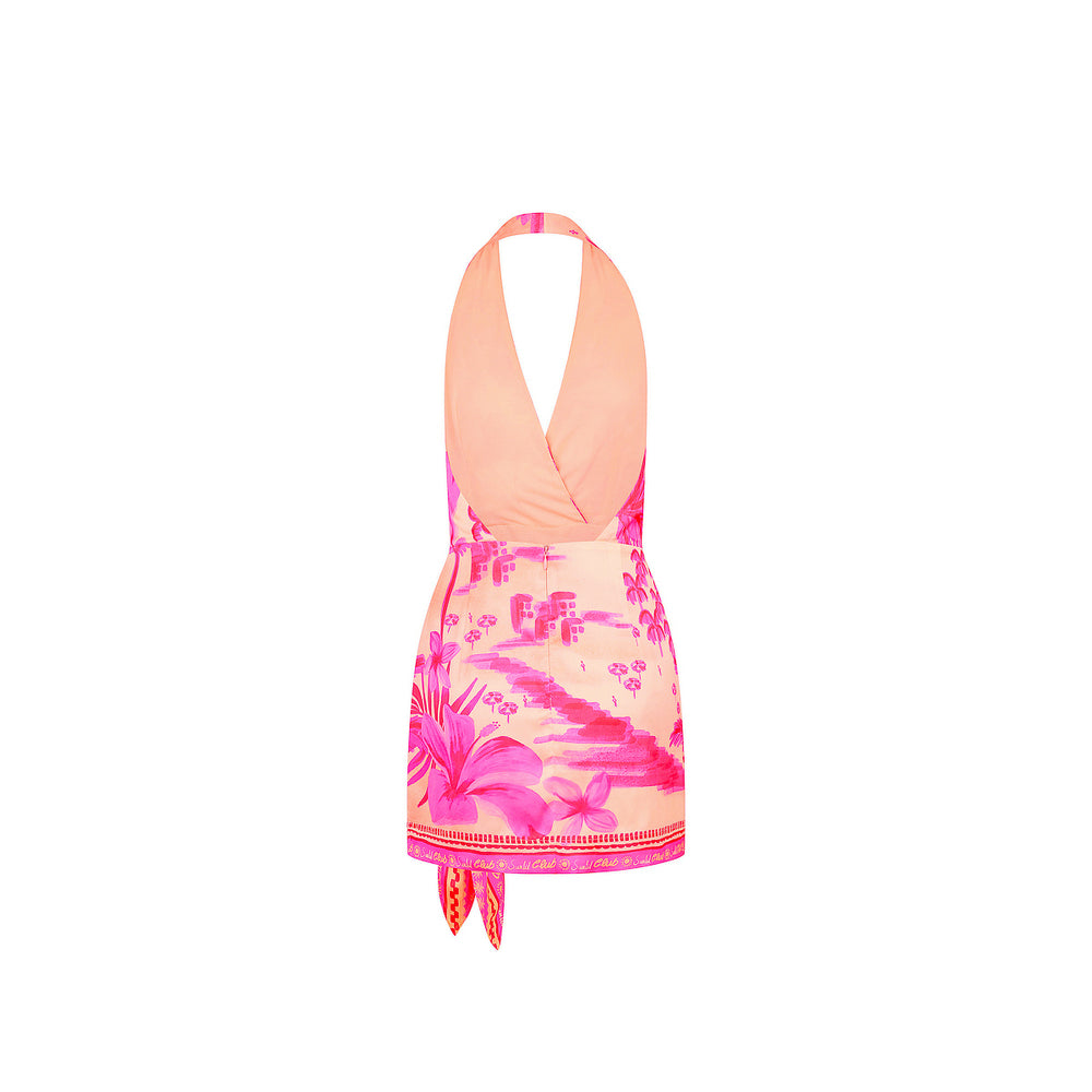 halter wrap swim dress Halter Wrap Swim Dress For Women